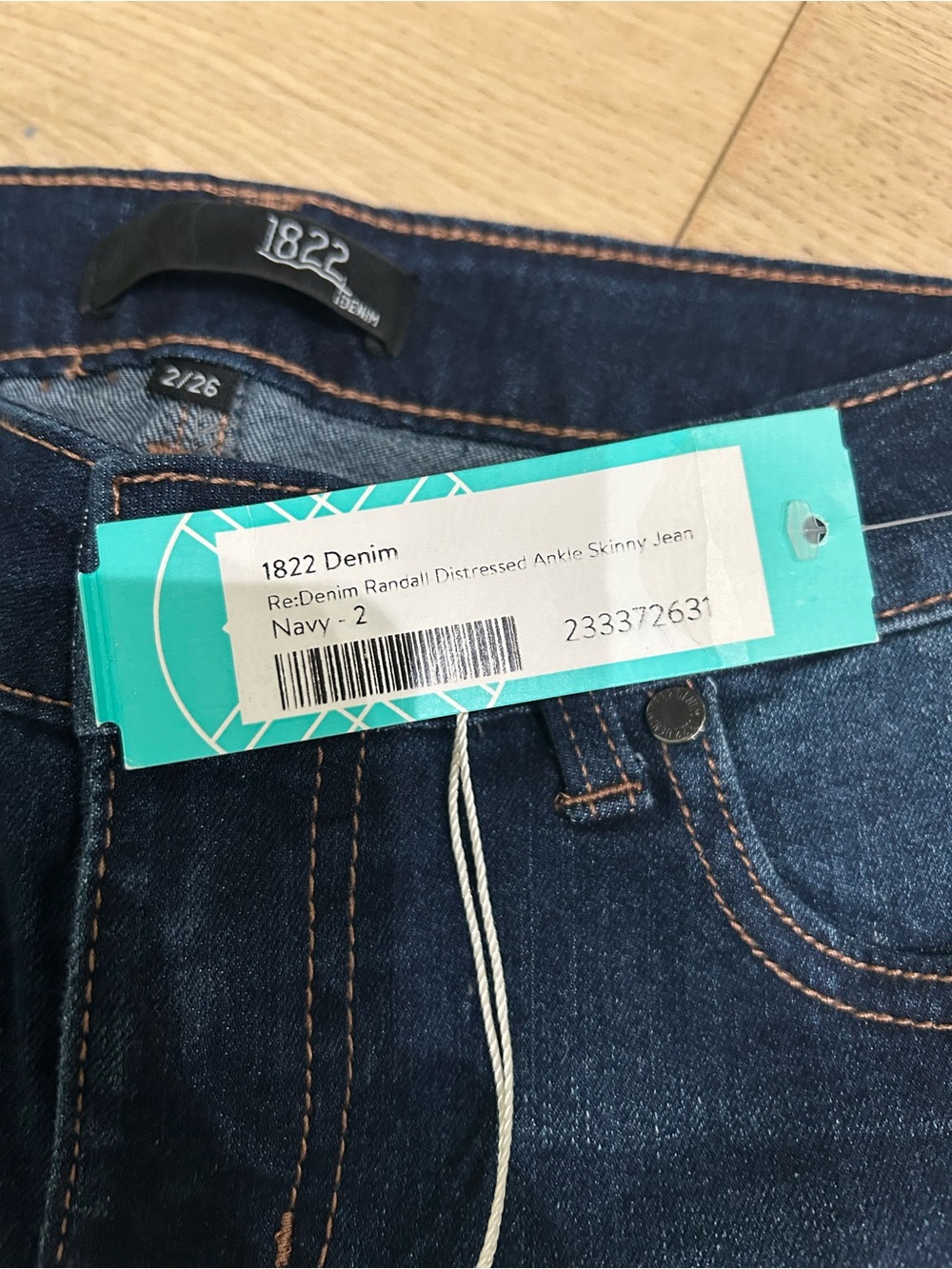 1822 Denim Randall distressed ankle skinny jeans